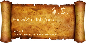 Huszár Dénes névjegykártya